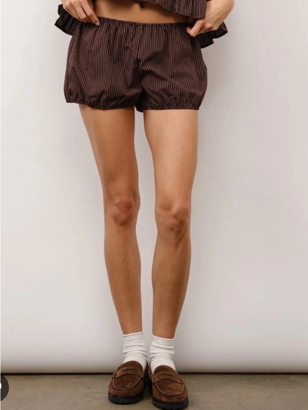 Isalis Cece Bloomer Shorts in Brown